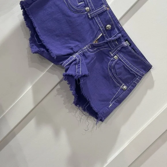 Miss Me purple denim shorts size 25 - Picture 5 of 5